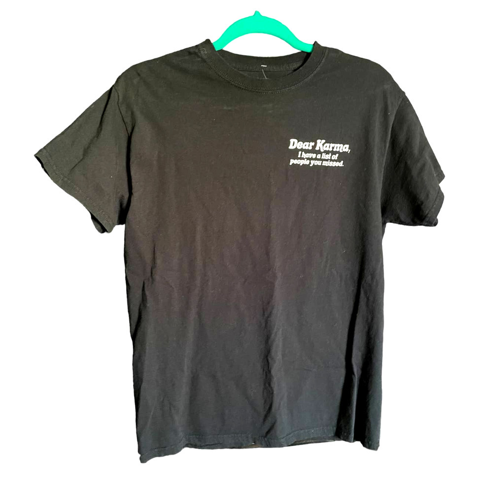 Dear Karma Mens Regular Fit Crew Neck T-Shirt Short Sleeve Size M Black